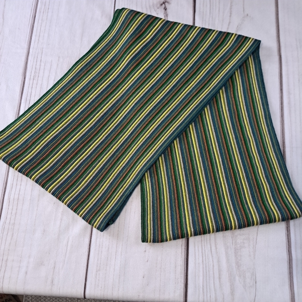 3 FOR 12 SALE Coldwater Creek Knit Infinity Scarf  Earth Tones Mini Stripe